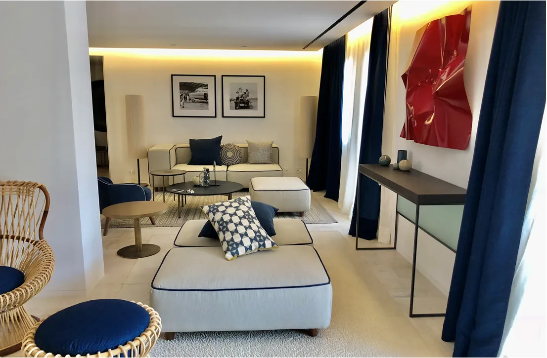 Soggiorno di lusso - interno blu